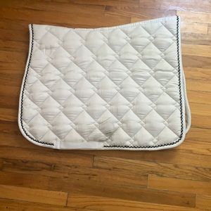 White dressage saddle pad